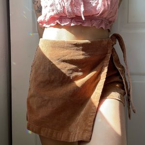 brown corduroy skort
